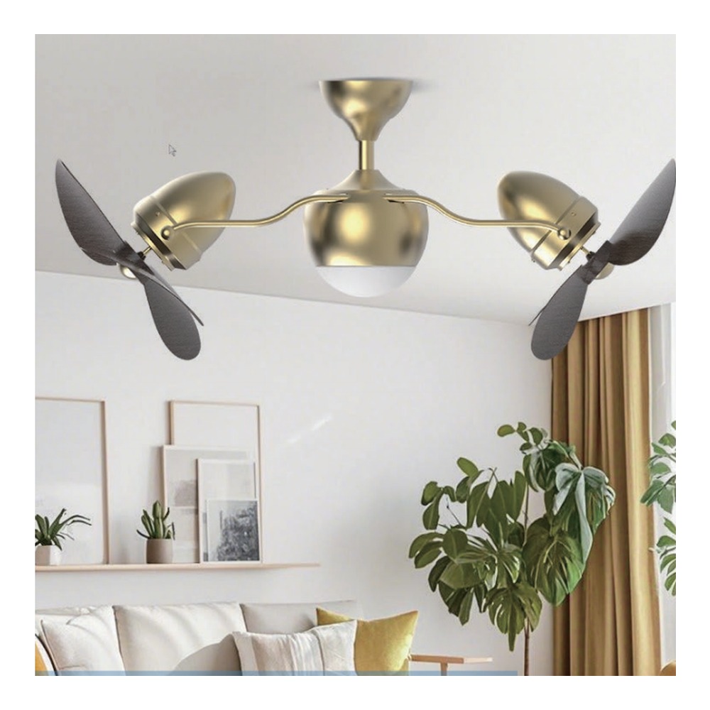 E1001 — 40" Double-Head Corner Fan with LED Light