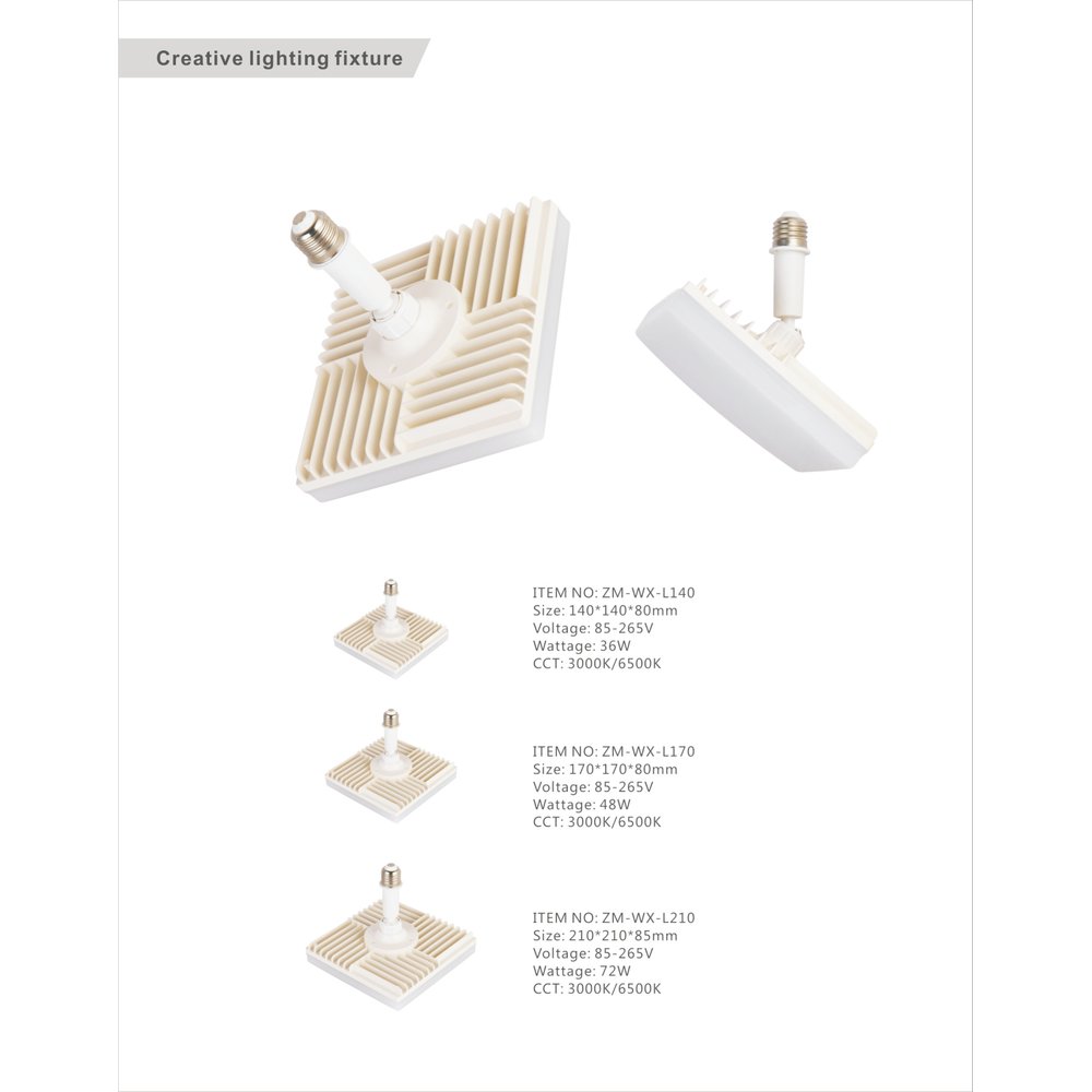 ZM-WX Series — Square E27 LED Panel Lamp